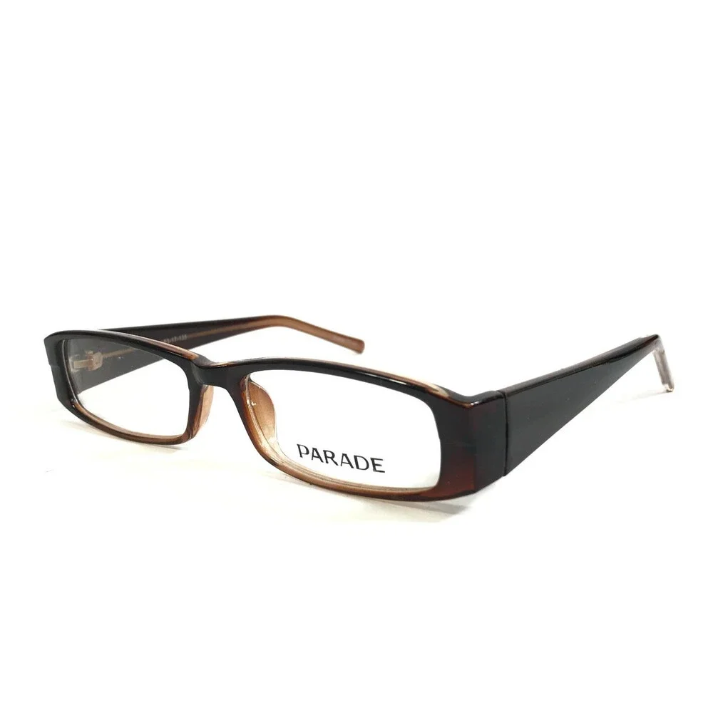 Parade Eyeglasses Frames 1705 Brown Fade Rectangle Full Rim 53-17-135